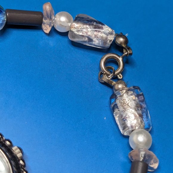 Artisan  Floating Bracelet Hand made Glass foil beads Fx Pearls & More - Picture 6 of 8